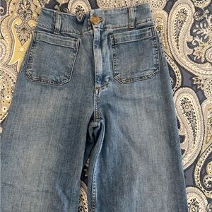 Maeve anthropologie Light Blue Denim Jeans wide leg